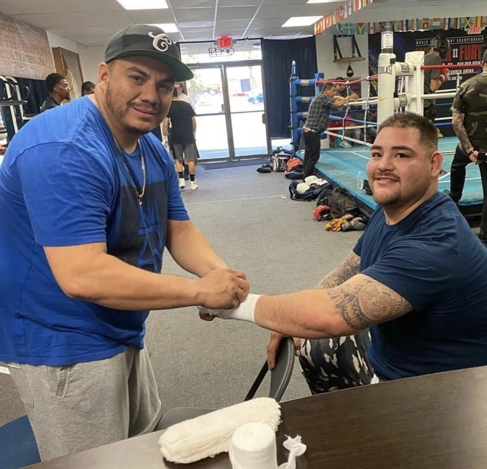 Andy Ruiz trong một buổi tập gần đây