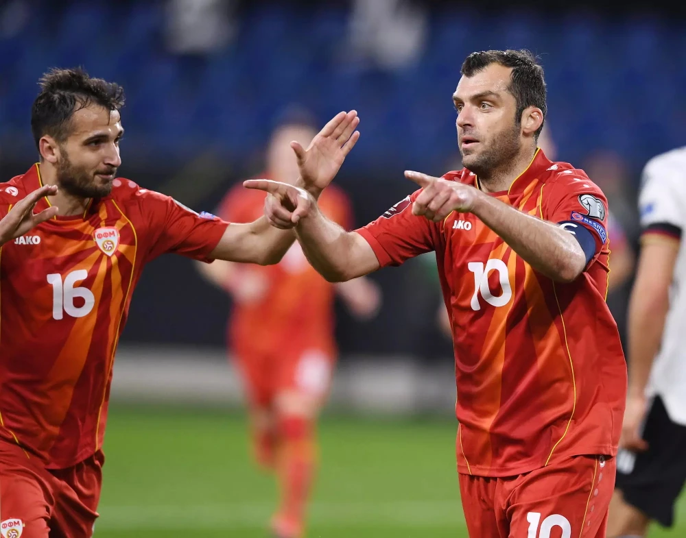 Pandev trong màu áo Bắc Macedonia