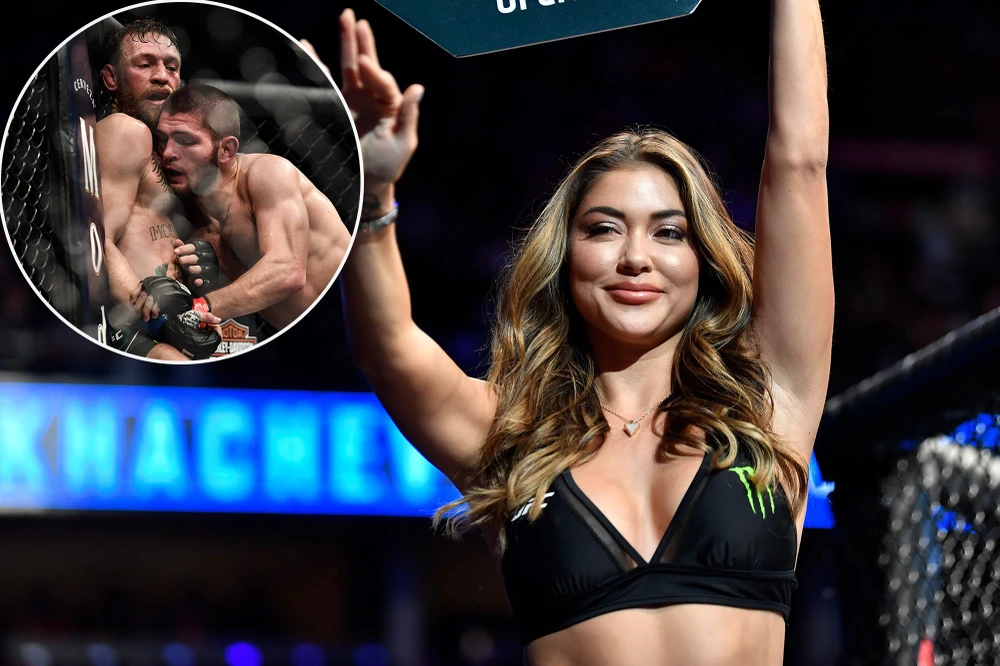 Cô Arianny Celeste - Ring Girl trong trận Khabib đánh bại McGregor