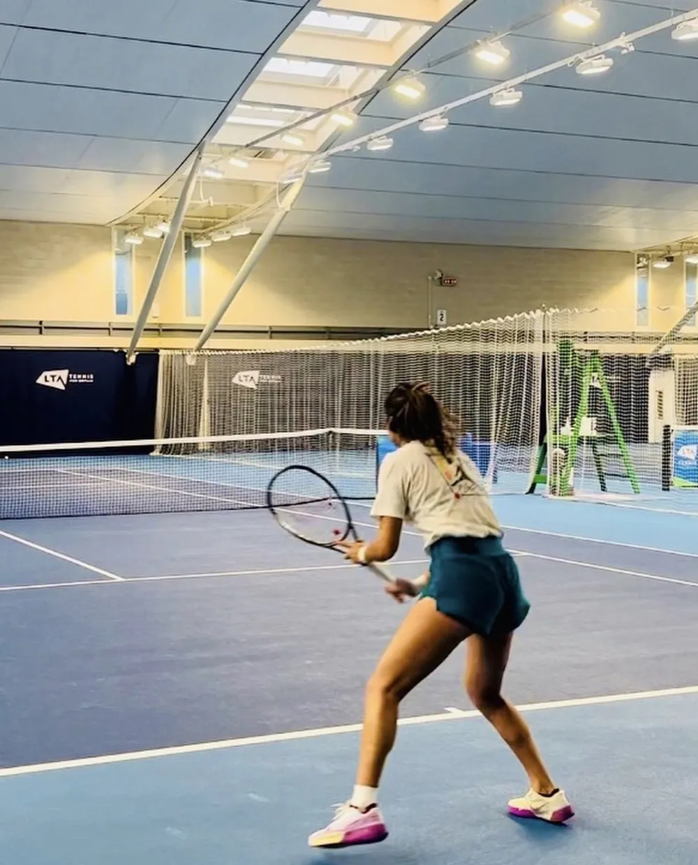 Raducanu tập luyện gần đây