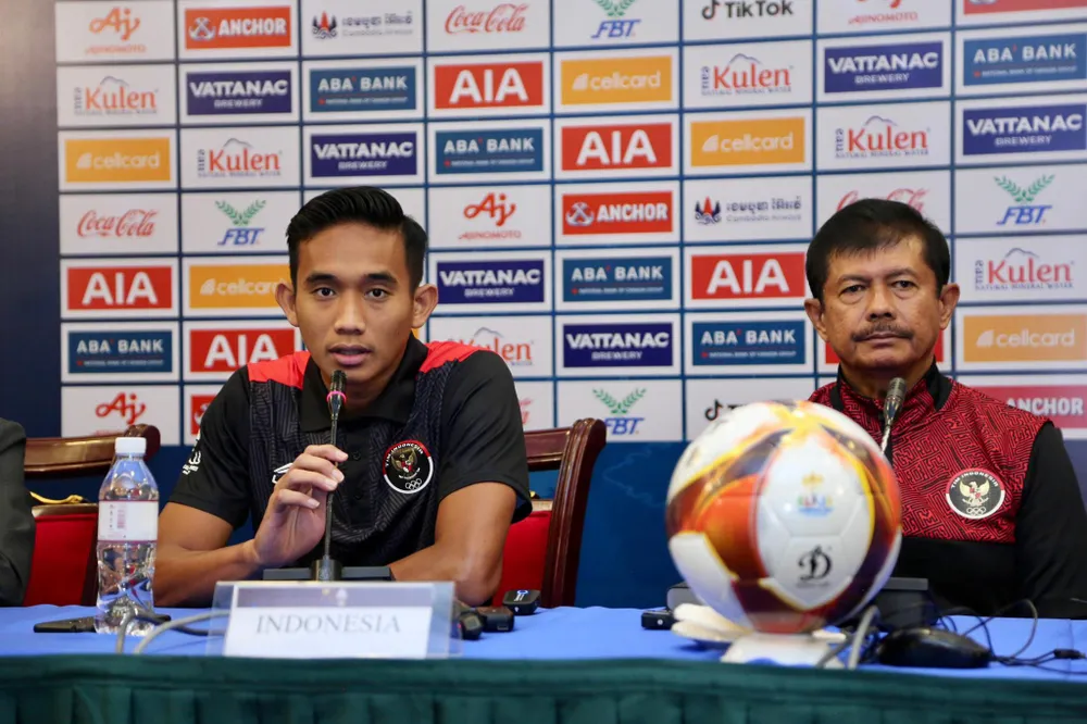 Rizky Ridho trong buổi họp báo sáng nay (Ảnh Dũng Phương) Rizky Ridho trong buổi họp báo sáng nay (Ảnh Dũng Phương)