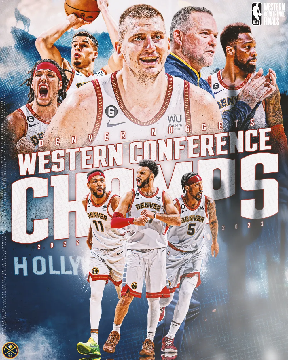 Hình ảnh chào mừng chiến thắng của Nugget, lọt vào chung kết