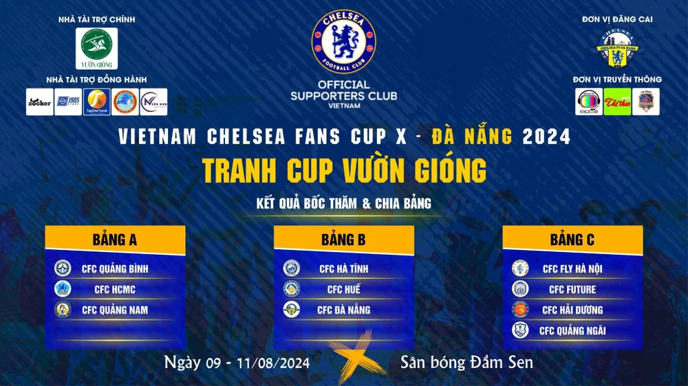 Giải Fan Chelsea toàn quốc lần thứ 10 thu hút 10 đội bóng tham dự