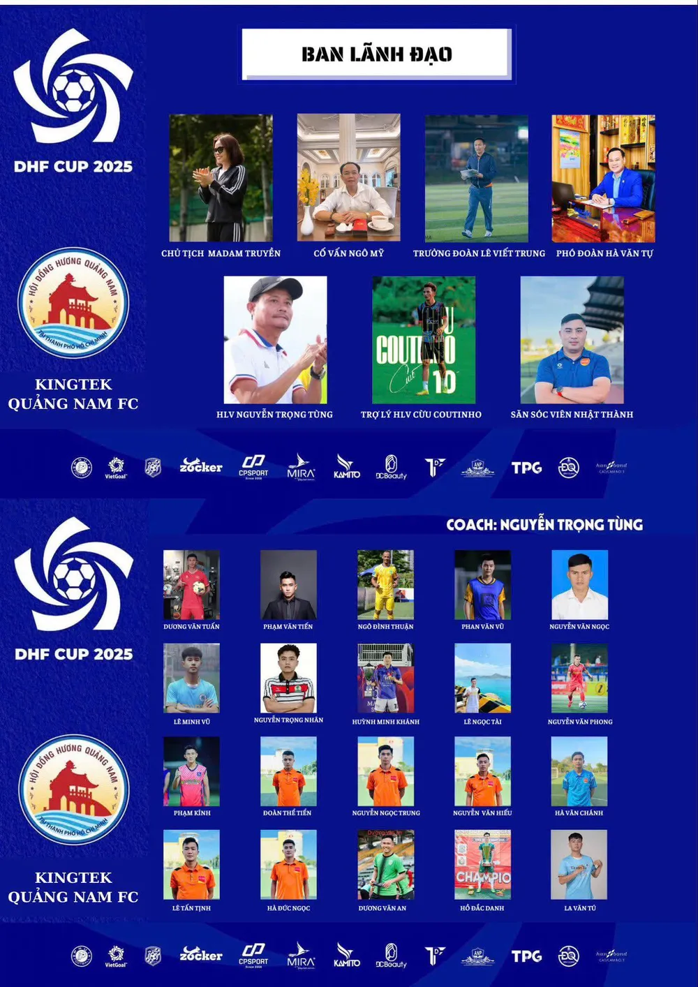 Thành phần tham dự DHF Cup 2025 của Kingtek Quảng Nam