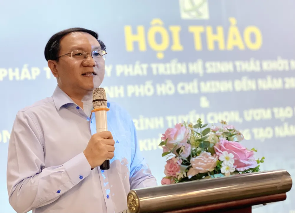 Ông Lâm Đình Thắng, Giám đốc Sở KH-CN TPHCM chia sẻ tại chương trình Công bố hoạt động khởi nghiệp đổi mới sáng tạo năm 2025 tempImageVmRXZu.jpg