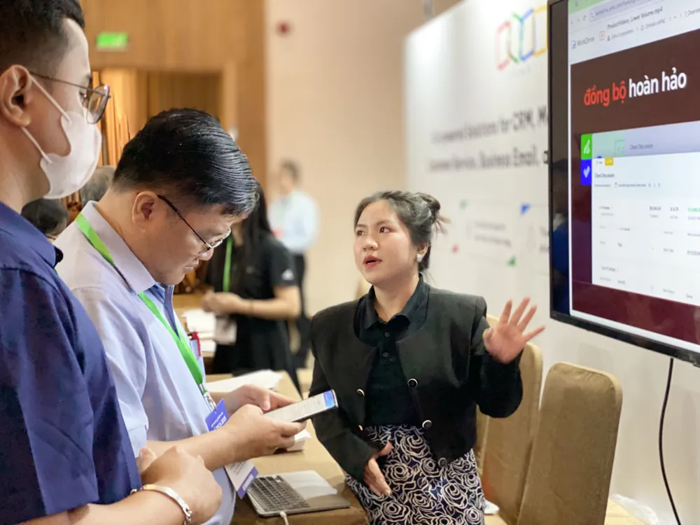 Nhiều công nghệ ứng dụng AI được giới thiệu tại triển lãm Biztech Vietnam 2025 tempImageXET3he.jpg