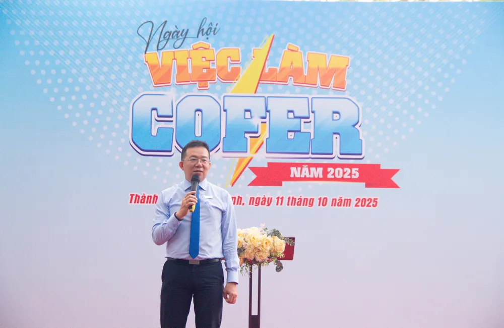 TS Lê Ngọc Trung, Hiệu trưởng Trường Cao đẳng Kinh tế đối ngoại phát biểu tại sự kiện COFER 2025-018.JPEG
