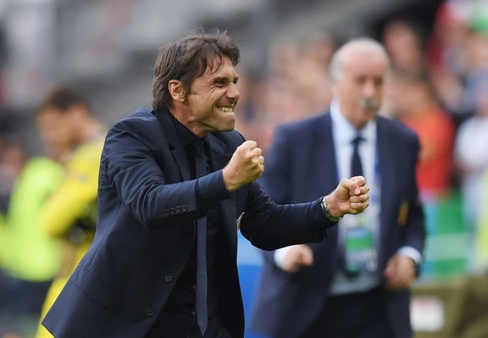 Không ai tin là Antonio Conte có thể đánh bại La Roja của Del Bosque ở EURO 2016. Ảnh: Getty Images. 