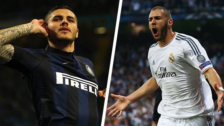 Mauro Icardi và Karim Benzema. Ảnh: EFA