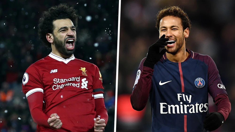 Mo Salah (Liverpool) và Neymar (PSG).