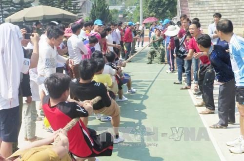 男子拔河比賽。（圖片來源：越通社）