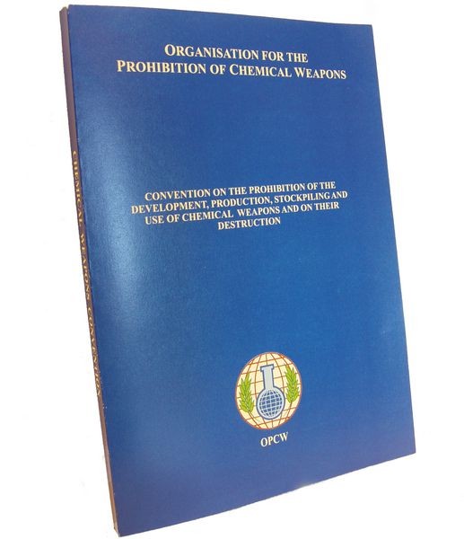 關於禁止發展，生產，儲存和使用化學武器及銷毀此種武器的公約。（圖片來源：互聯網）