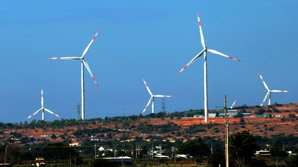 平順省綏豐縣的風力發電場。