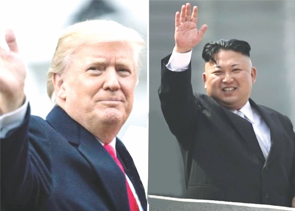 美國總統特朗普（左圖）願見金正恩。資料圖：互聯網