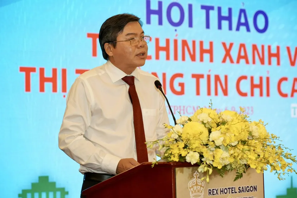 Ông Tăng Hữu Phong, Tổng Biên tập Báo SGGP phát biểu khai mạc hội thảo. Ảnh Hoàng Hùng Ông Tăng Hữu Phong, Tổng Biên tập Báo SGGP phát biểu khai mạc hội thảo. Ảnh Hoàng Hùng