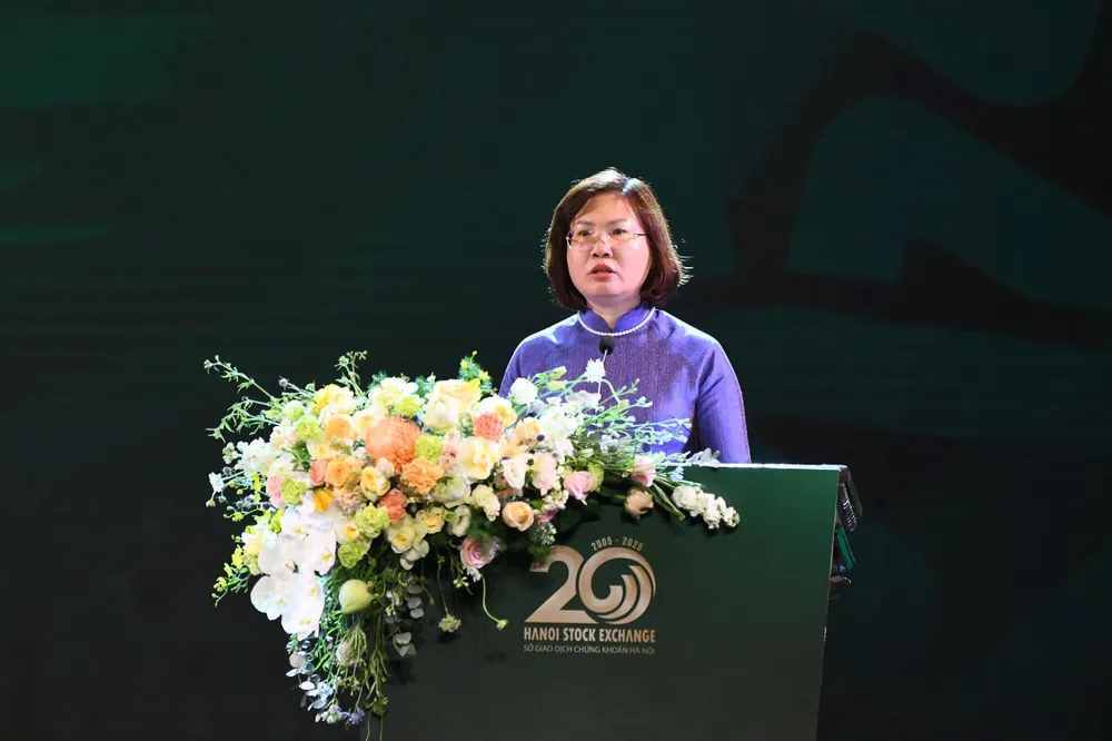 Bà Vũ Thị Chân Phương, Chủ tịch UBCKNN phát biểu tại lễ kỷ niệm. Bà Vũ Thị Chân Phương.jpg