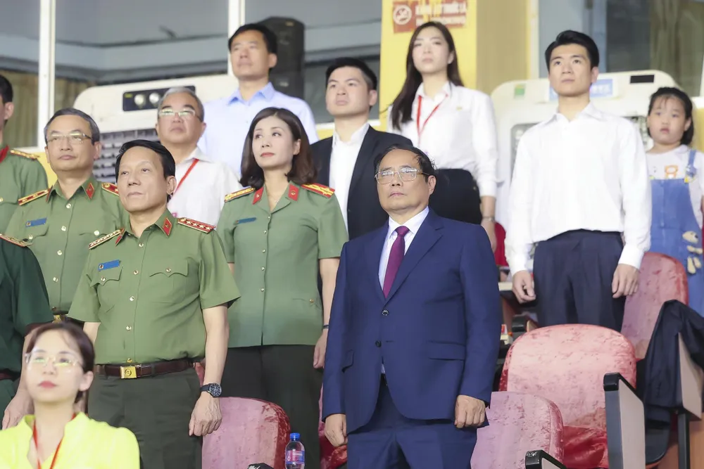 Thủ tướng Phạm Minh Chính và Bộ trưởng Công an, Đại tướng Lương Tam Quang tham dự Lễ khai mạc Ảnh 1 (2).jpg