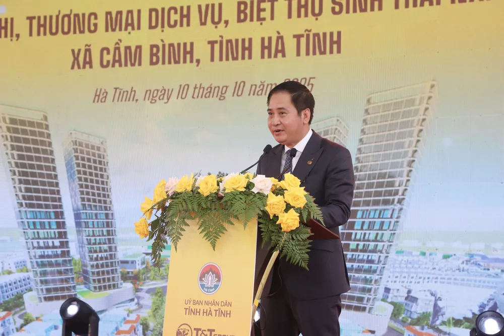 Ông Mai Xuân Sơn, Tổng Giám đốc Tập đoàn T&T Group phát biểu tại lễ khởi công Ảnh 3 (4).JPG