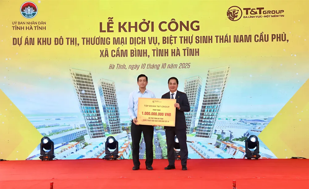 T&T Group đã trao ủng hộ 1 tỷ đồng tới Ủy ban Mặt trận Tổ quốc tỉnh Hà Tĩnh Ảnh 4 (2).JPG