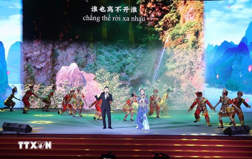 “越中一家亲 天涯共此时”文艺晚会在岘港市举行。