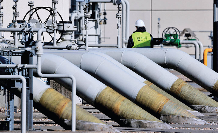 这是2022年3月8日在德国卢布明拍摄的“北溪1 号”天然气管道。