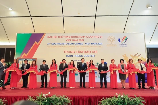 Trung tâm báo chí SEA Games 31 đã khai trương ngày 9-5. Ảnh: MINH CHIẾN