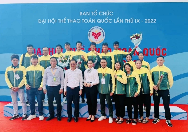 Đội thuyền TPHCM đã có vị trí nhất ở môn rowing Đại hội thể thao toàn quốc năm nay. Ảnh: ĐUA THUYỀN TPHCM