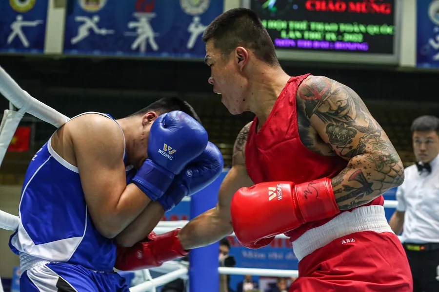 Trương Đình Hoàng thi đấu tại Đại hội thể thao toàn quốc lần 9-2022 và giành HCV. Ảnh: T.Đ.H