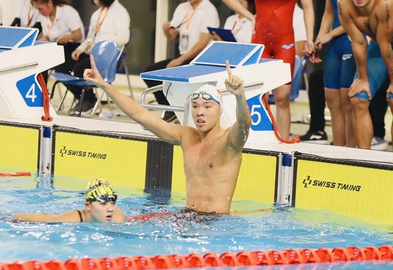 Luong Jeremie Loic Nino là gương mặt duy nhất của bơi TPHCM được lên tuyển năm nay. Ảnh: D.P