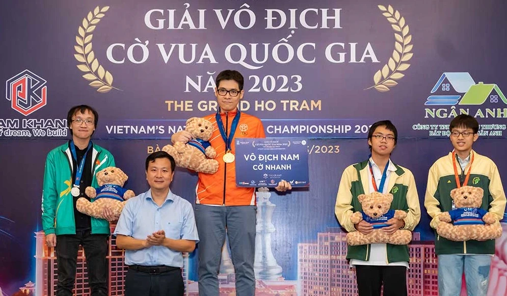 Tuấn Minh có ngôi vô địch cờ nhanh giải vô địch quốc gia năm nay. Ảnh: LĐ CỜ VN