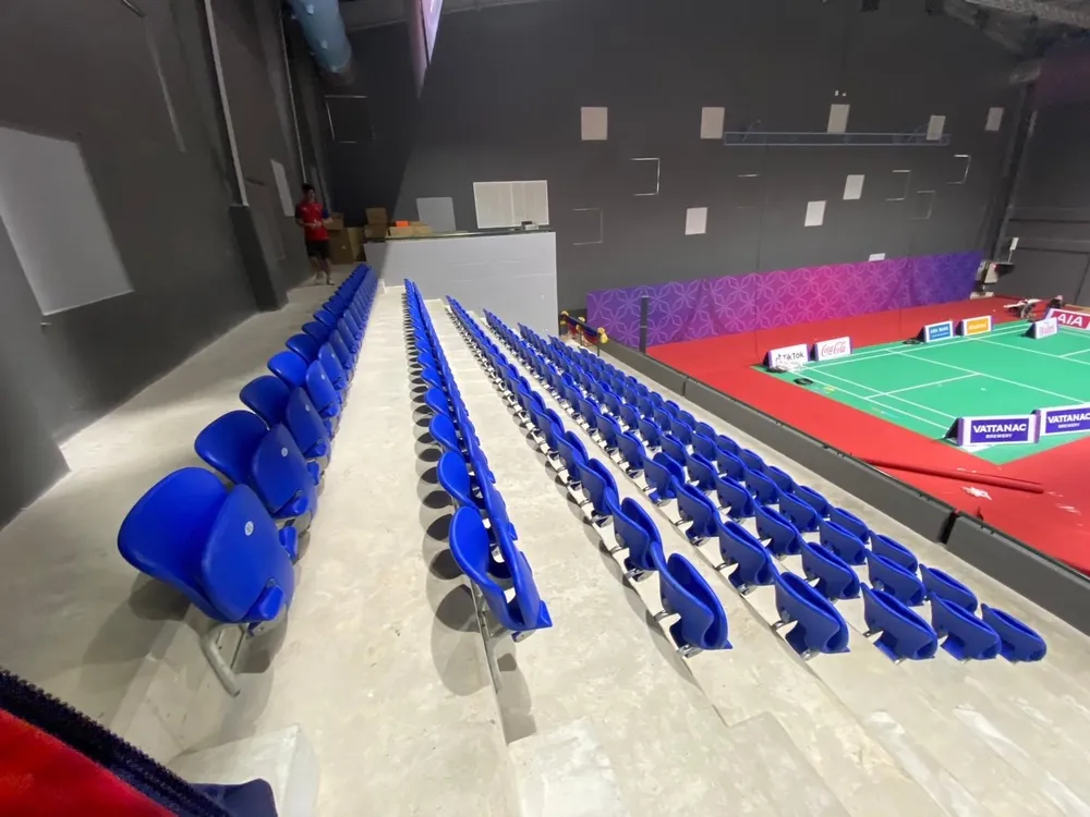 Khu khán đài của địa điểm thi đấu môn cầu lông tại SEA Games 32 Khu khán đài của địa điểm thi đấu môn cầu lông tại SEA Games 32