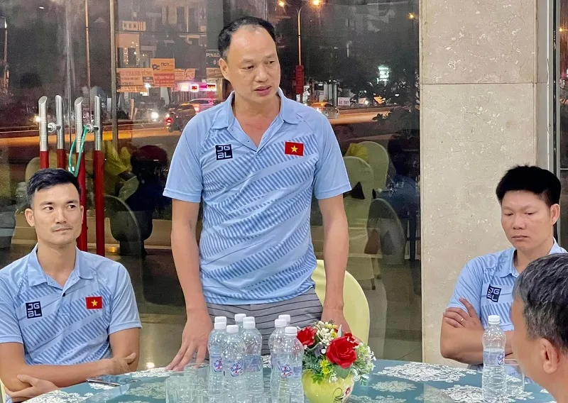Ban huấn luyện đội tuyển bóng chuyền nam Việt Nam rất thận trọng và xác định mỗi trận đấu tại vòng bảng như một trận chung kết. Ảnh: MINH