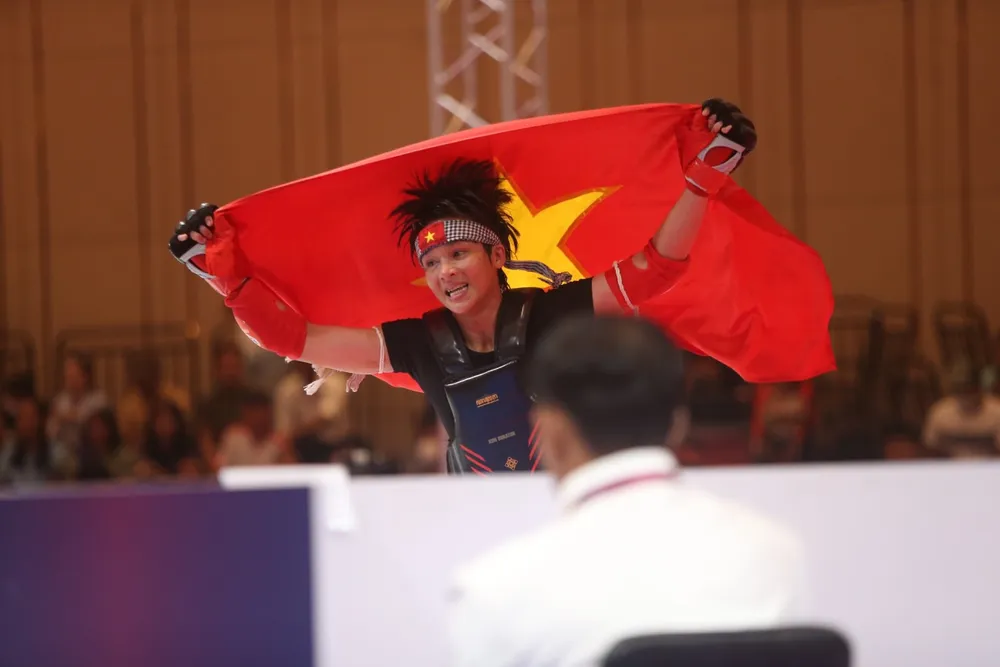 Võ sĩ kun bokator Việt Nam đã có ngày thi đấu xuất sắc. Ảnh: DŨNG PHƯƠNG