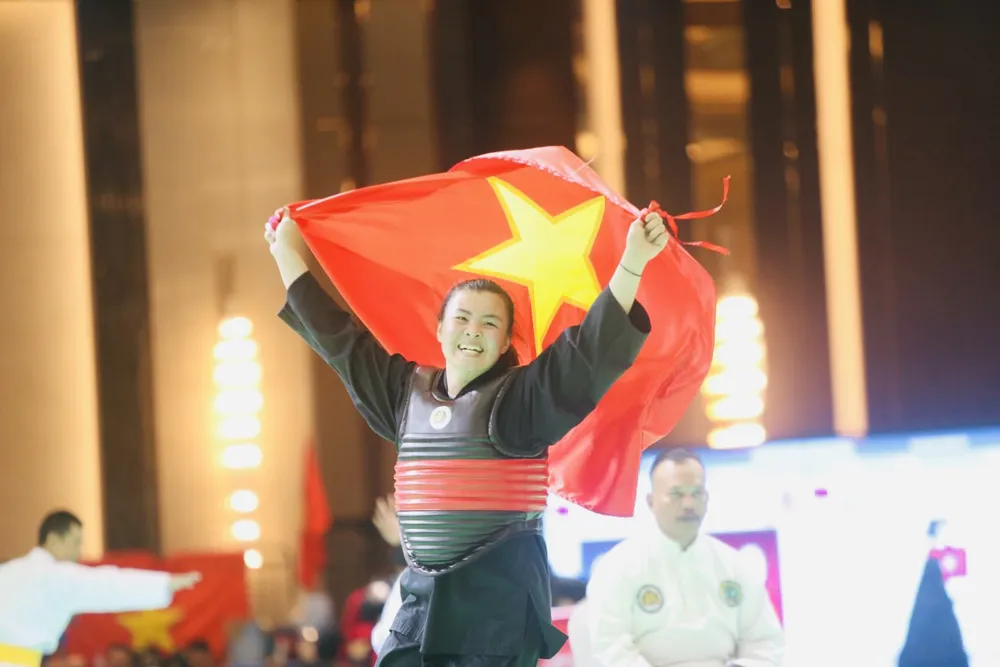 Pencak silat Việt Nam đã có 4 tấm HCV tại SEA Games 32. Ảnh: DŨNG PHƯƠNG