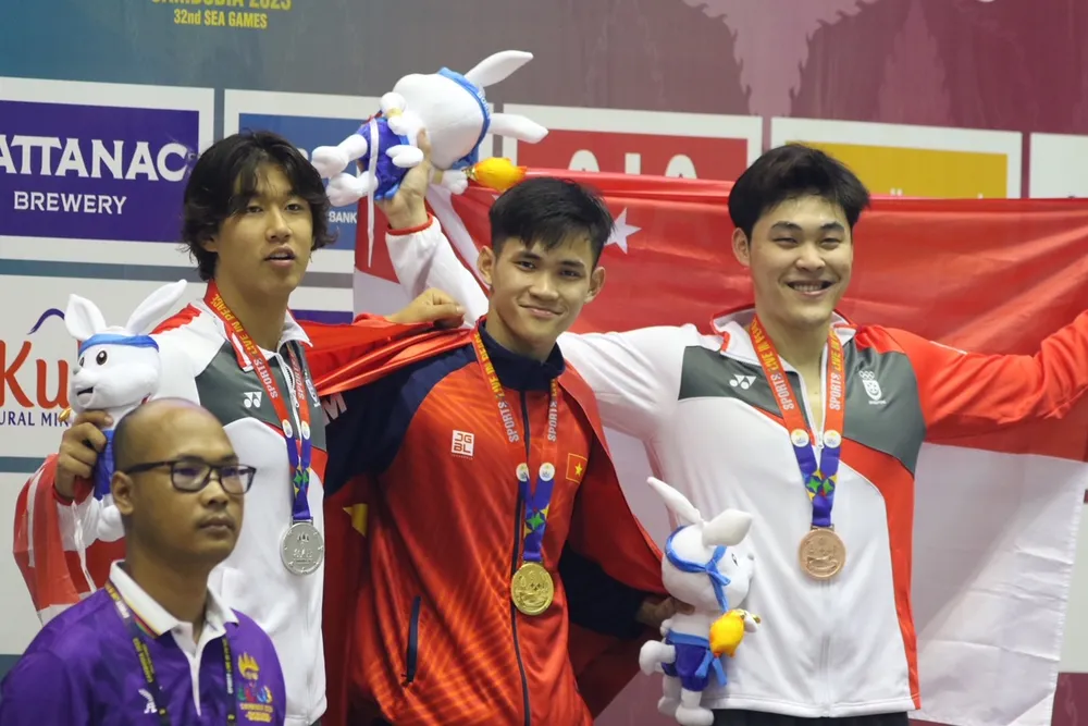 Thanh Bảo đã tỏa sáng ở ngày thi đấu 10-5. Ảnh: QUỲNH MAI