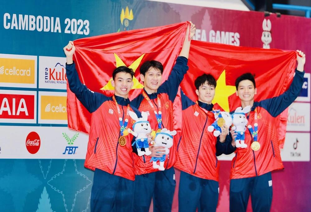 Bơi Việt Nam đã giành được 7 tấm HCV tại SEA Games 32. Ảnh: DŨNG PHƯƠNG