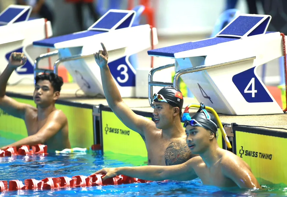 Tuyển lặn Việt Nam có kết quả cao nhất ở SEA Games 32 năm nay. Ảnh: DŨNG PHƯƠNG