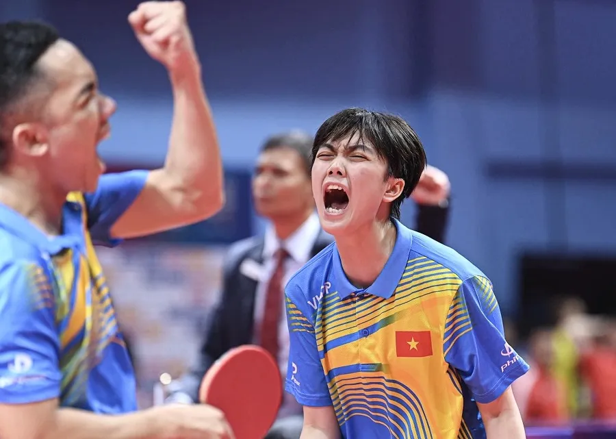 Mai Ngọc hét to sau khi giành tấm HCV tại SEA Games 32. Ảnh: D.P Mai Ngọc hét to sau khi giành tấm HCV tại SEA Games 32. Ảnh: D.P