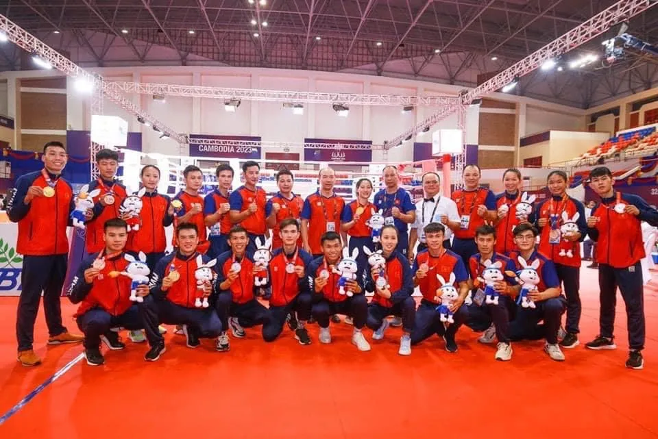 Đội tuyển kick boxing Việt Nam tại SEA Games 32 đã thi đấu hiệu quả giành 4 HCV, 4 HCB, 7 HCĐ. Ảnh: MINH MINH Đội tuyển kick boxing Việt Nam tại SEA Games 32 đã thi đấu hiệu quả giành 4 HCV, 4 HCB, 7 HCĐ. Ảnh: MINH MINH