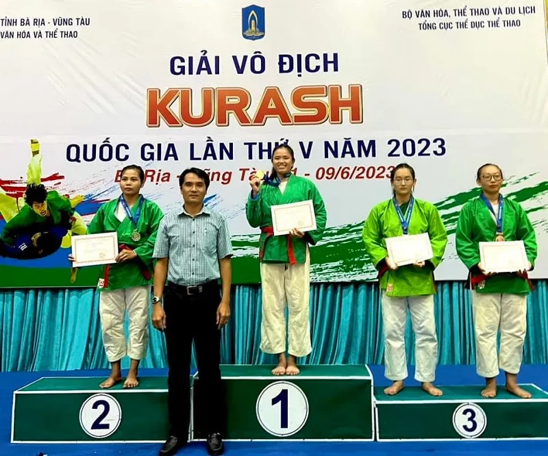 Võ sĩ Nguyễn Ngọc Ngân giành HCV hạng 63kg nữ. Ảnh: Đ.V.N Võ sĩ Nguyễn Ngọc Ngân giành HCV hạng 63kg nữ. Ảnh: Đ.V.N