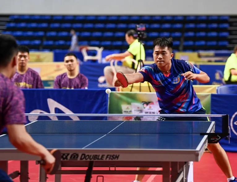 Nguyễn Đức Tuân thi đấu tại giải bóng bàn vô địch quốc gia 2023. Ảnh: NHÂN DÂN