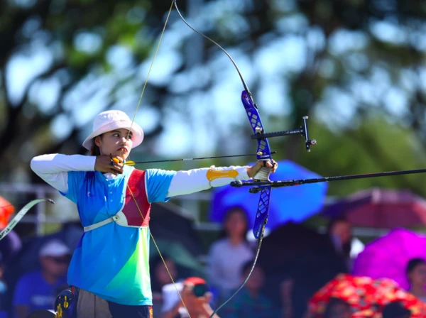 Cung thủ Ánh Nguyệt là một trong những niềm hy vọng thành tích của bắn cung Việt Nam trên đấu trường quốc tế năm nay. Ảnh: D.P