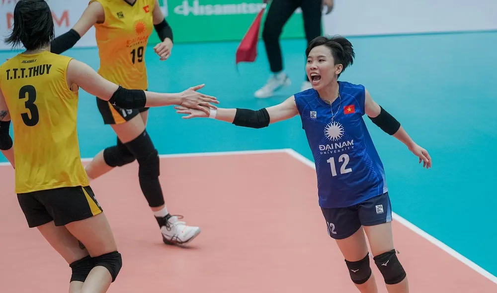 Cầu thủ Khánh Đang đã thi đấu trong đội hình chính của đội tuyển bóng chuyền nữ Việt Nam nhiều giải quốc tế gần đây. Ảnh: VFV