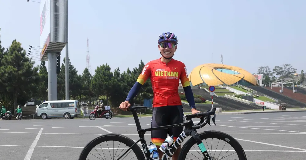 Nguyễn Thị Thật là chủ lực của đội đua xe đạp Việt Nam tại ASIAD 19. Ảnh: GIA MẪN