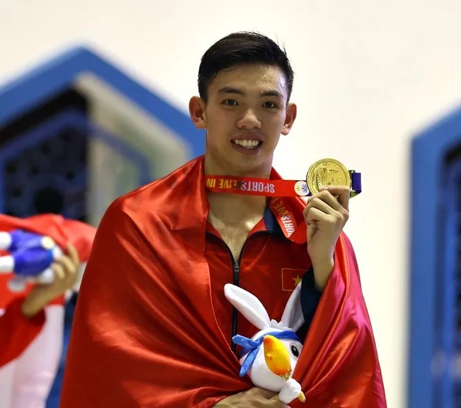Tuyển thủ bơi lội Nguyễn Huy Hoàng là một trong những niềm hy vọng giành huy chương và có suất Olympic của thể thao Việt Nam tại ASIAD 19. Ảnh: D.P