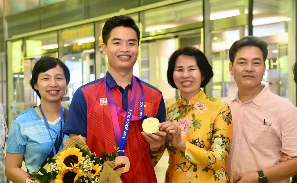 Phạm Quang Huy sẽ được thành phố Hải Phòng khen thưởng chiều 3-10. Ảnh: CỤC TDTT