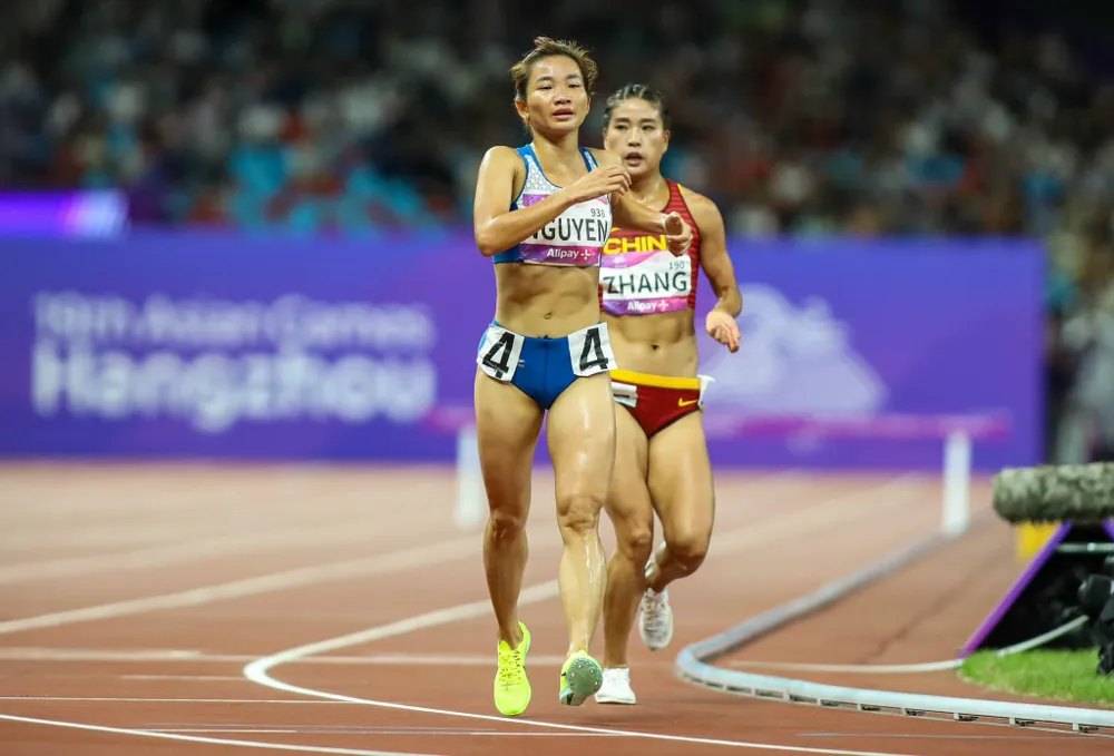 Nguyễn Thị Oanh đã không có tấm huy chương tại nội dung 3.000m chướng ngại vật ở ASIAD 19. Ảnh: LƯỢNG LƯỢNG