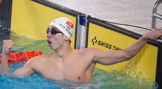 Huy Hoàng đã vô địch cự ly 800m tự do trong ngày thi đấu. Ảnh: DŨNG PHƯƠNG