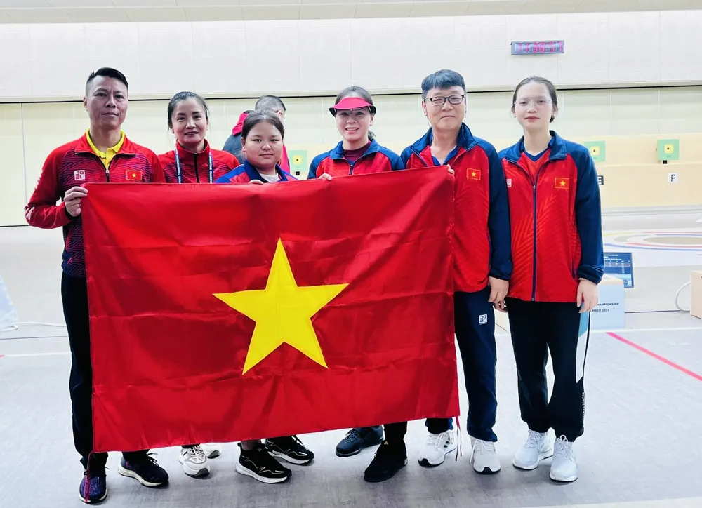 Trịnh Thu Vinh có kết quả HCĐ tại giải vô địch châu Á 2023. Ảnh: MINH MINH