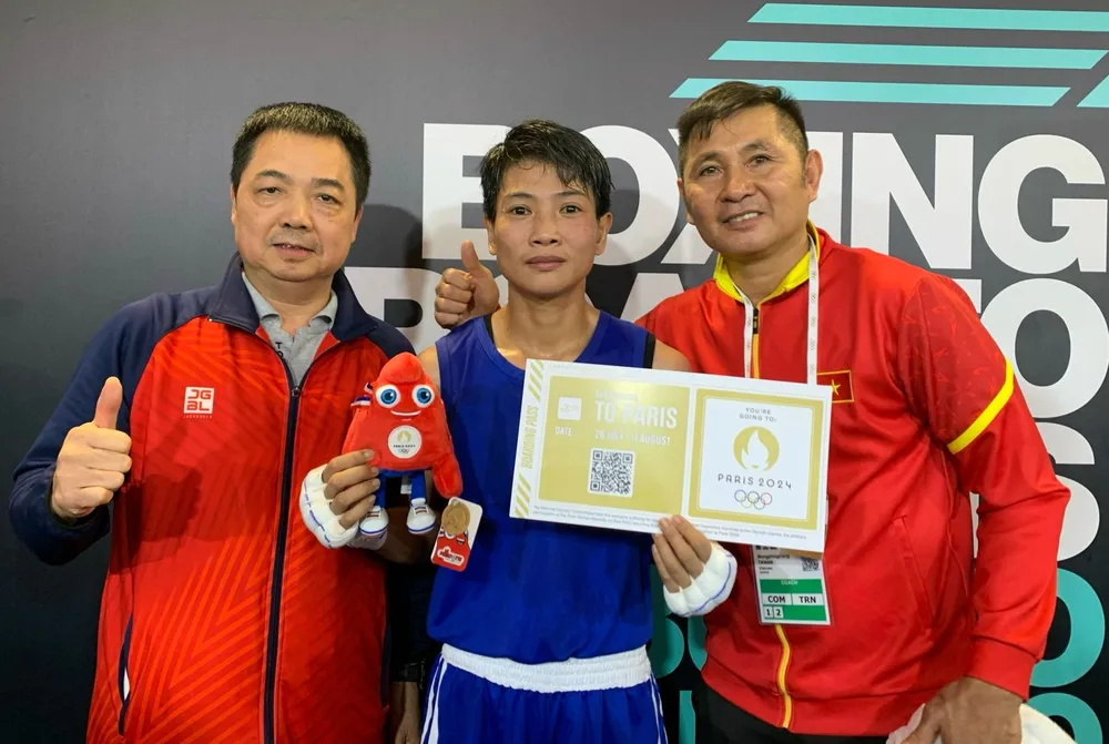 Boxing Việt Nam có tấm vé Olympic Paris (Pháp) 2024. Ảnh: CÔNG ĐIỀN img-6977-241.jpg